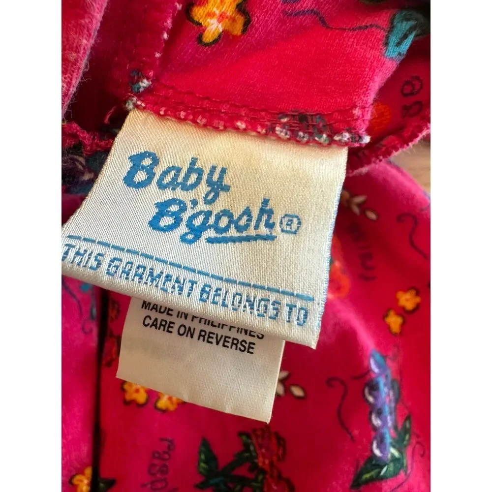 Vintage OshKosh Baby B'Gosh Toddler Bubble‎ Romper Fruits 3/6 Months Pink